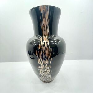 Vintage Murano? Black and Gold Vase
